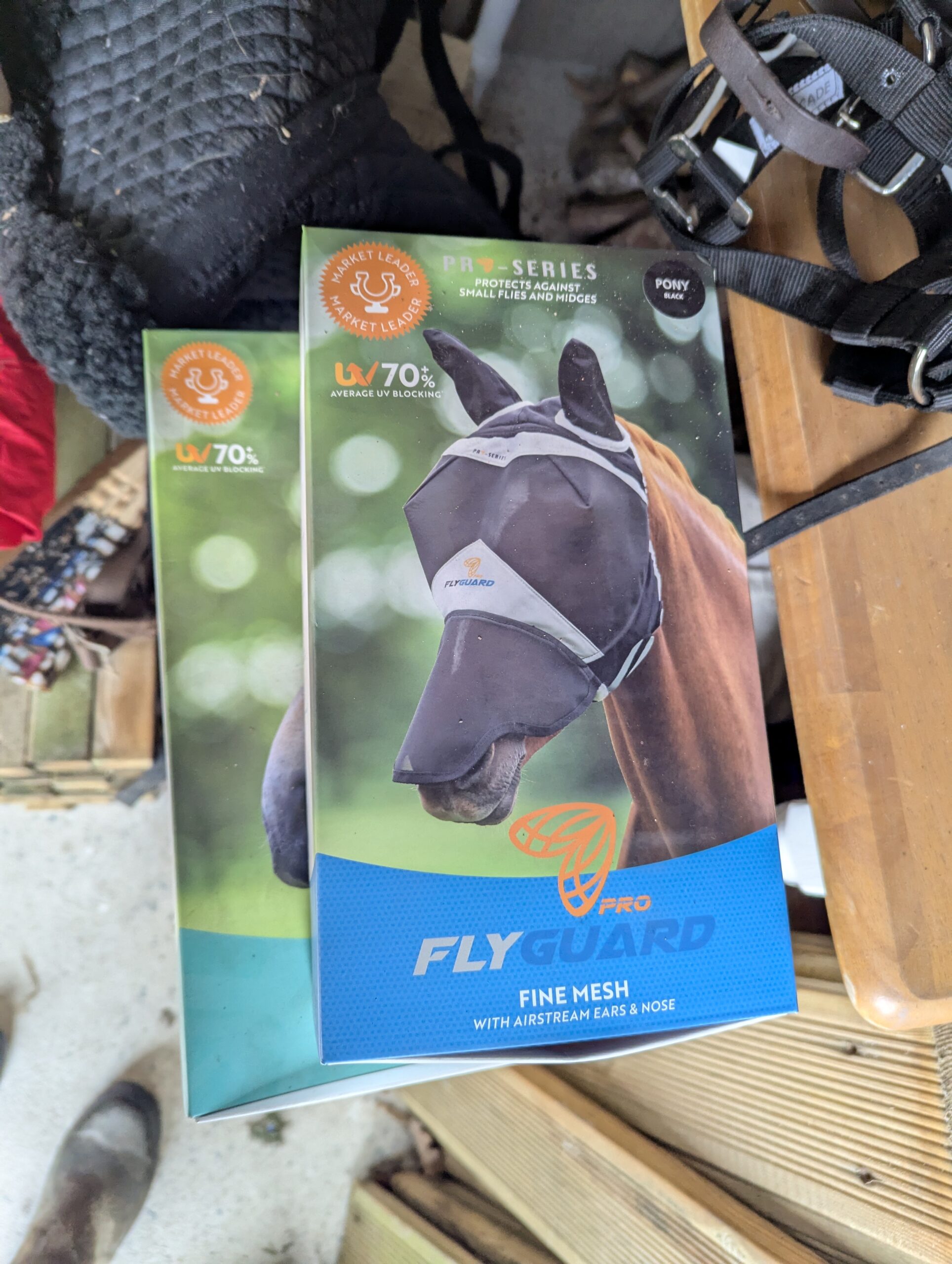 Pro Fly Guard Shires fly mask with strong velcro